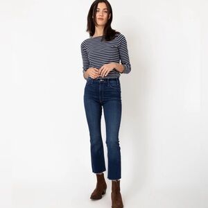 MOTHER Womens The Hustler Ankle Fray Jeans